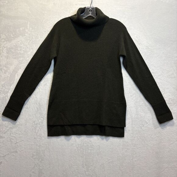 Neiman Marcus Women's Cashmere Collection Turtleneck Sweater Green Size XS - Picture 1 of 16